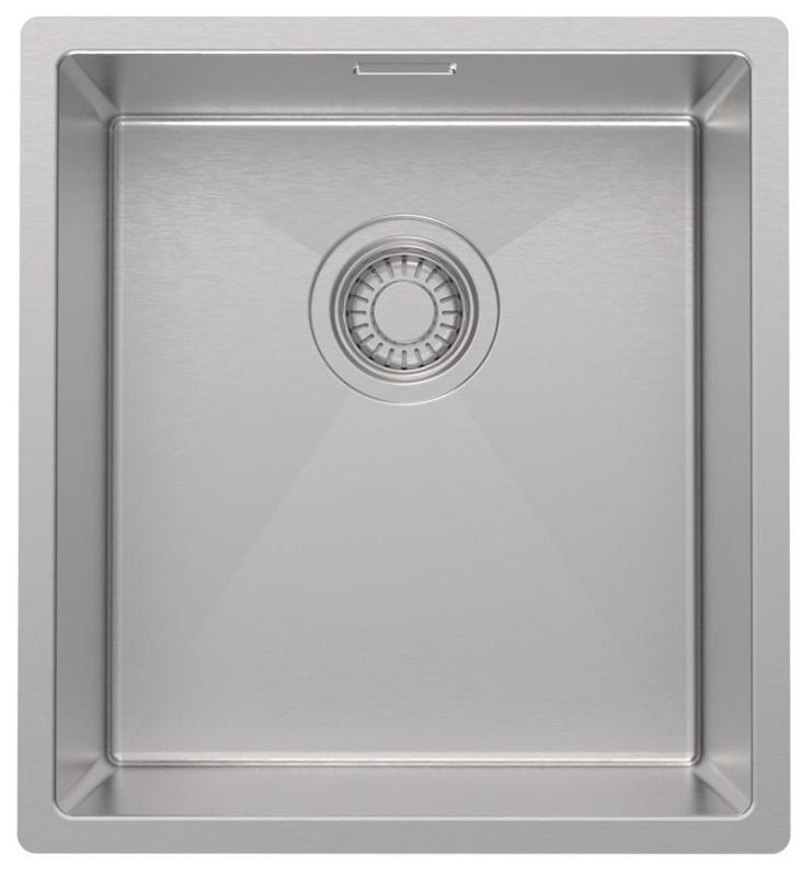 Pure.Sink Luxion Edelstahlspüle 36 x 40 cm Unterbau, flach eingebaut und aufgesetzt PLX3640-02