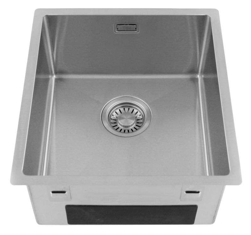 Pure.Sink Luxion Edelstahlspüle 36 x 40 cm Unterbau, flach eingebaut und Aufsatz  PLX3640-02