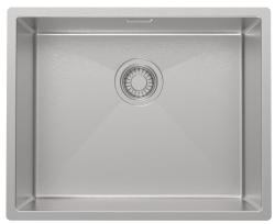 Pure.Sink Luxion Edelstahlspüle 50 x 40 cm Unterbau, flach eingebaut und Aufsatz PLX5040-02