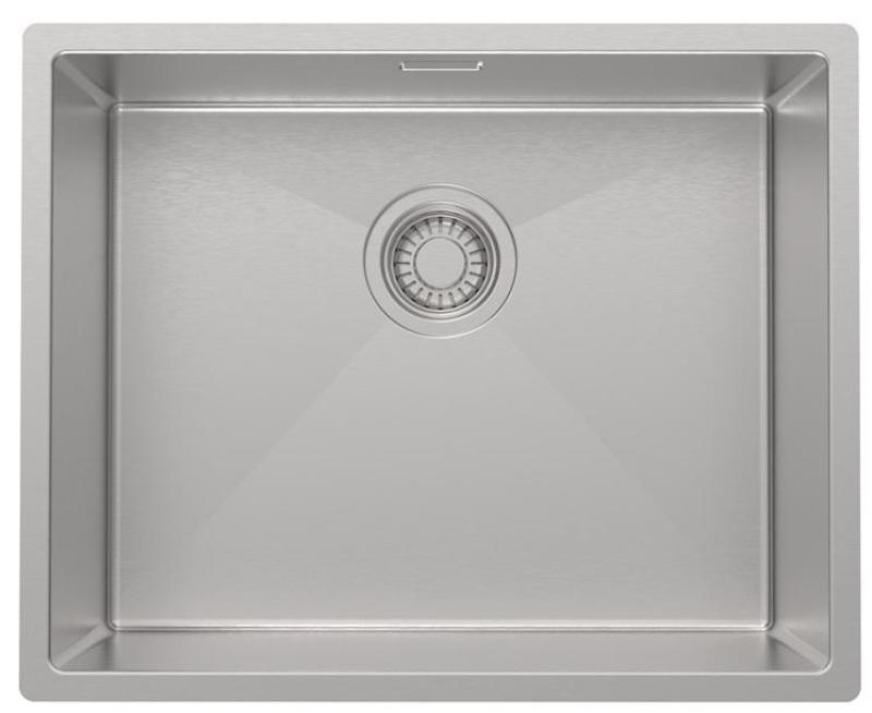Pure.Sink Luxion Edelstahlspüle 50 x 40 cm Unterbau, flach eingebaut und Aufsatz PLX5040-02