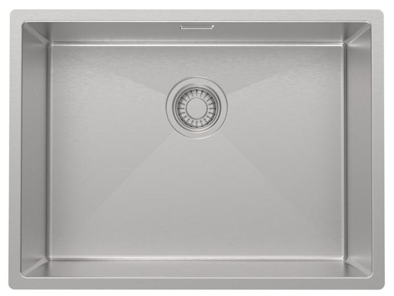 Pure.Sink Luxion Edelstahlspüle 55 x 40 cm Unterbau, flach eingebaut und Aufsatz PLX5540-02