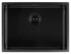 Pure.Sink Luxion PVD Schwarze Spüle 55 x 40 cm Unterbau, flächenbündiger Einbau und Aufsatz PLX5540-63
