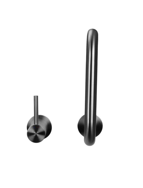 Pure.Sink Luxion 2-Loch-Küchenarmatur aus massivem Edelstahl mit U-Auslauf PLX2HU-02