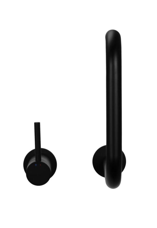 Pure.Sink Luxion 2-Loch-Küchenarmatur in Mattschwarz mit rundem Auslauf PLX2HR-10