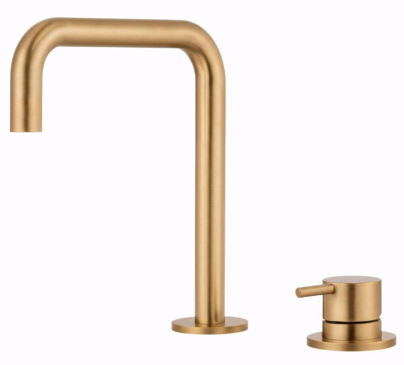Pure.Sink Luxion 2-Loch-Küchenarmatur in Gold mit U-Auslauf PLX2HU-60