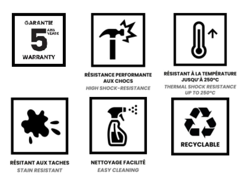 Ausmann Faserbeton graue Spüle 40x40cm Unterbau, Aufbau und flächenbündiger Einbau mit automatischem Edelstahlstopfen 1208971910