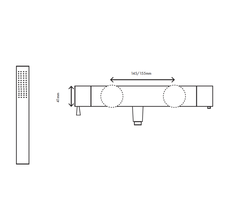 MURO TUA Duschthermostat mit Duschgarnitur Chrom M1.B1TH.CR