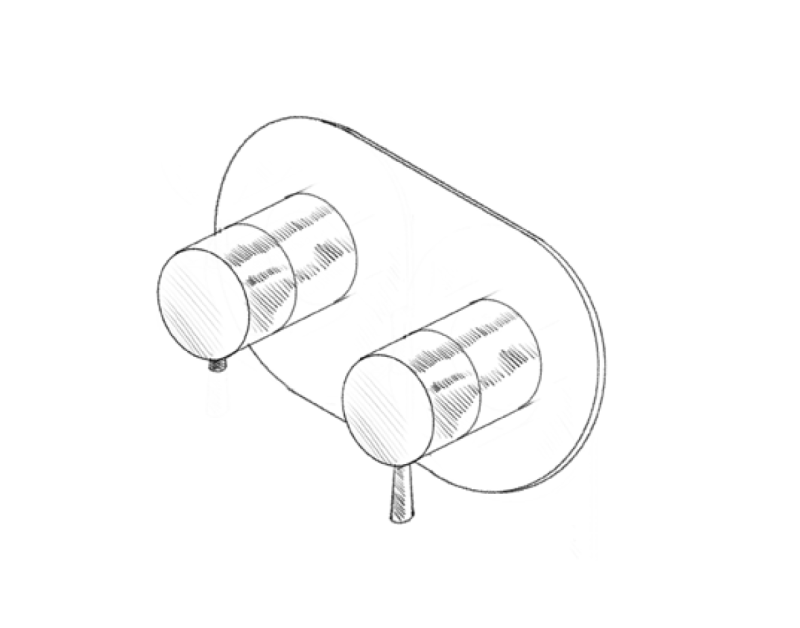 MURO TUA Einbau-Duschthermostat mit 1 Auslass, Chrom M1.B31T.S.CR