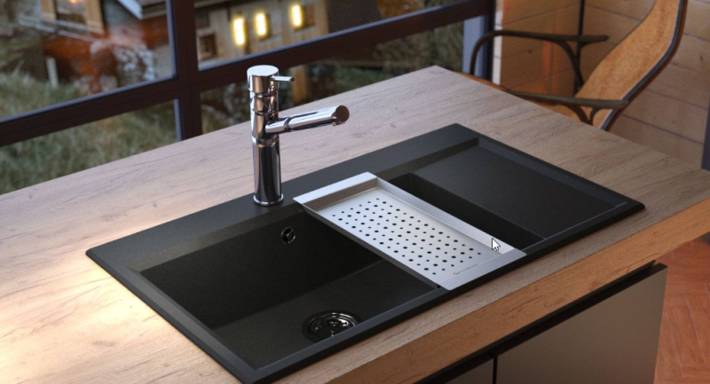 Massimo Zubehör-Einsatzschale Schwarz Matt 183 x 430 x 19 mm