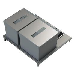 Indux Sort Abfallsystem 2-fach Handbetätigung für Ausziehschubladen 1208972319