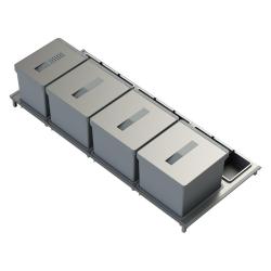 Indux Sort Abfallsystem 4-fach Handbetätigung für Ausziehschubladen 1208972321