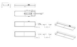 Indux Nivo Küchenaufsatz LED-Spot 3 W mit Zentralschalter Alu-Optik 1208972333