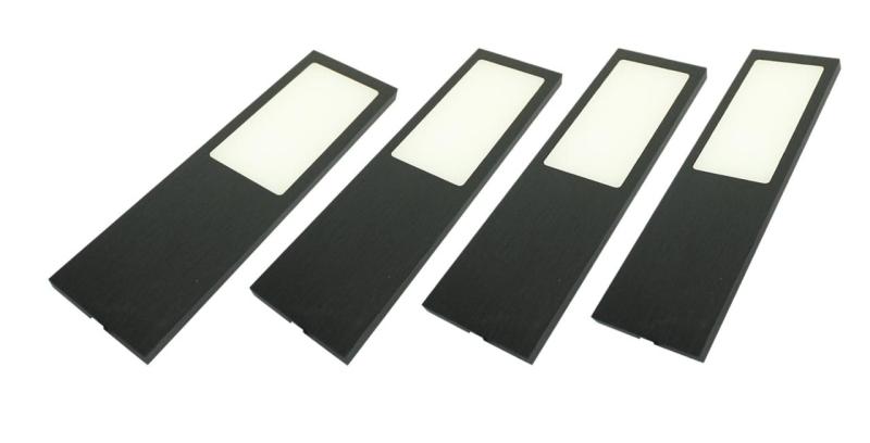 Indux Solin Küche Aufbaubeleuchtung Multi Tone LED Set 4 Spots x 3,6 W Schwarz 1208972346