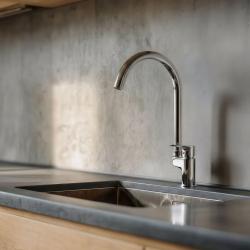 Aquanello Casa Küchenmischbatterie Chrom mit Oberhebel CR-1202-CS