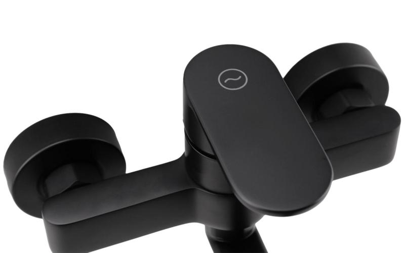 Aquanello Casa Einhebel-Küchenwandarmatur Schwarz mit Auslauf 20 cm BL-1420-CS