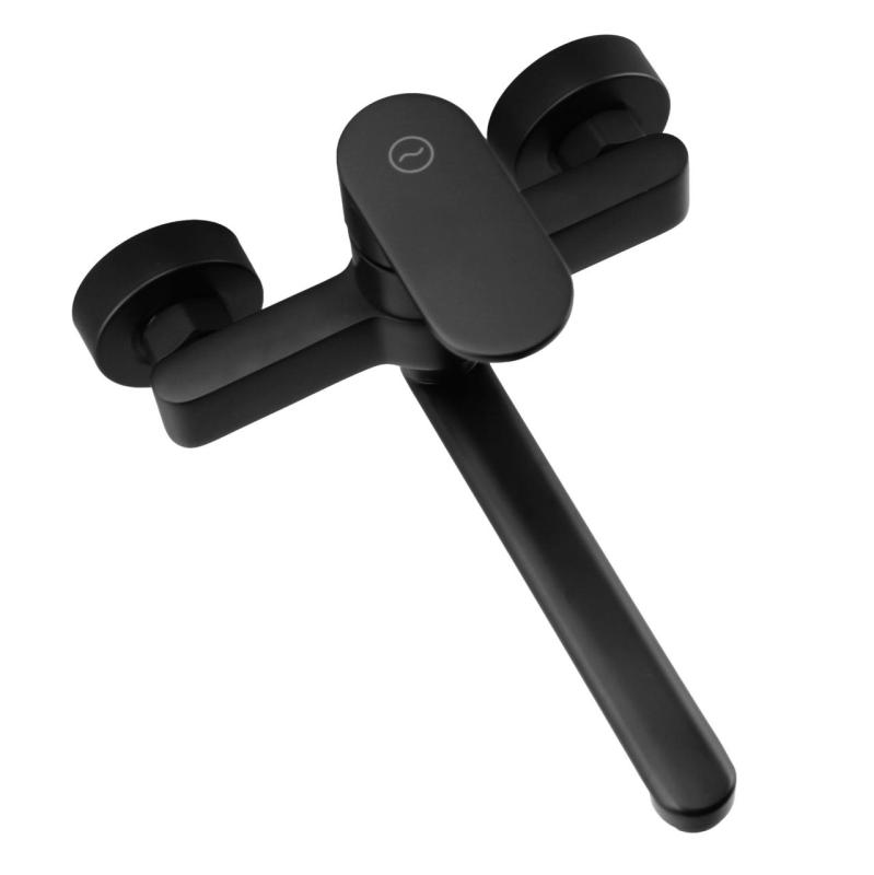 Aquanello Casa Einhebel-Küchenwandarmatur Schwarz mit Auslauf 20 cm BL-1420-CS