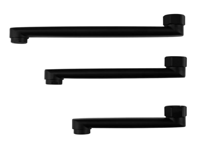 Aquanello Casa Einhebel-Küchenwandarmatur Schwarz mit Auslauf 25 cm BL-1425-CS