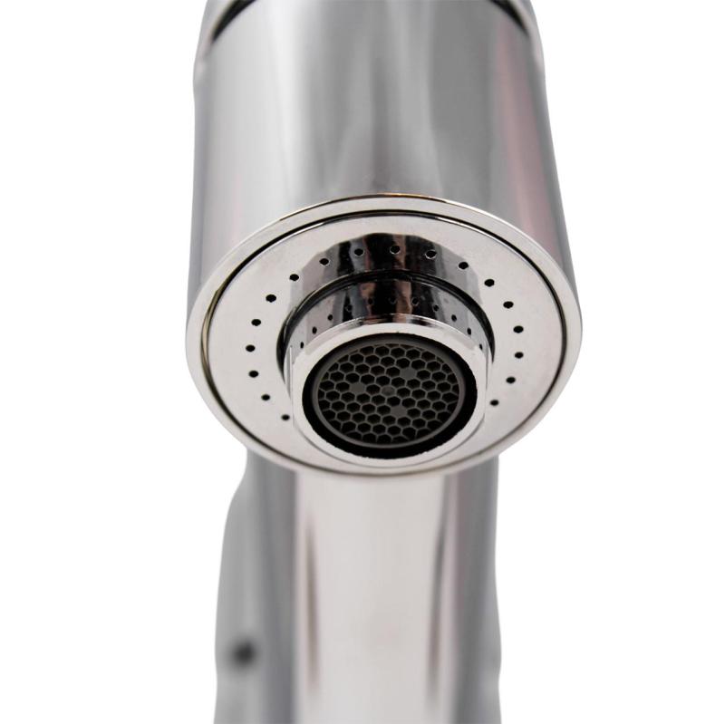 Aquanello Voss Küchenmischbatterie Chrom mit ausziehbarem Auslauf und Sprühfunktion CR-7200-VS