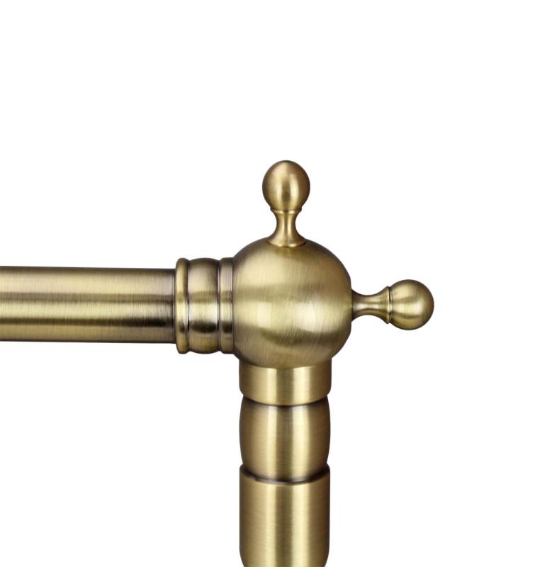 Aquanello Heritage Ascot Klassische Küche Nostalgischer Küchenwasserhahn Bronze mit rechtwinkligem Auslauf BN-4002-HA