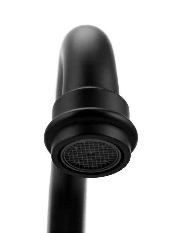 Aquanello Heritage Ascot Klassische Küchenwandarmatur mit Auslauf oben, schwarz BL-4110-HA