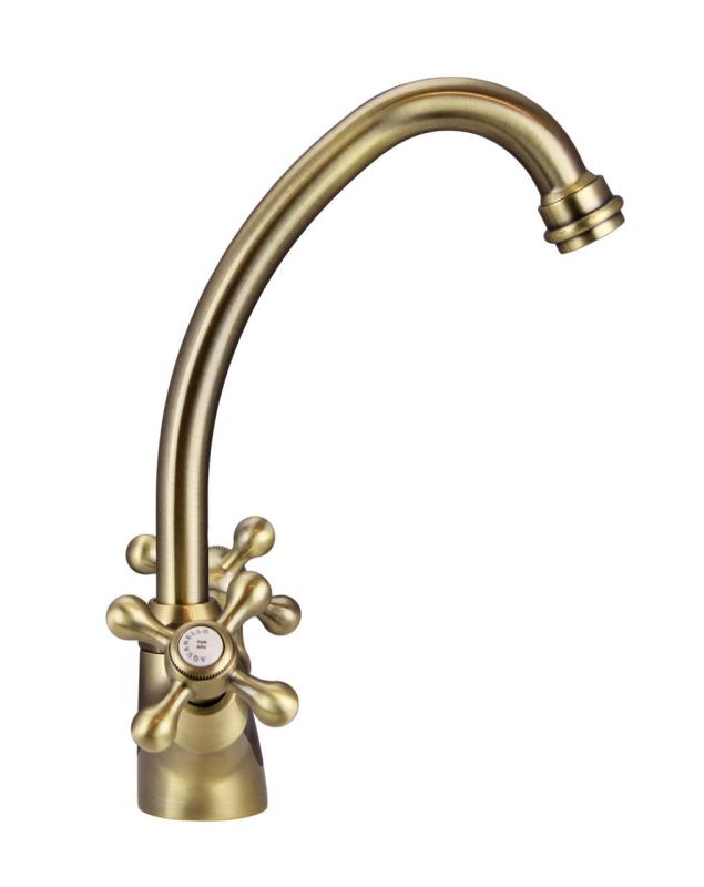 Aquanello Heritage Ascot Klassische Küche Nostalgischer Küchenwasserhahn Bronze BN-4004-HA