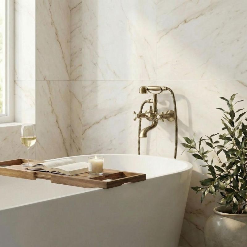 Aquanello Heritage Ascot Klassische Aufputz-Badarmatur mit Sternknöpfen Bronze inklusive Handbrause BN-3002-HA