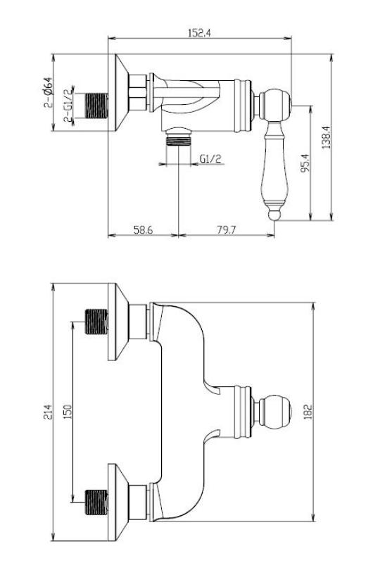 Aquanello Heritage Manor Klassische Duscharmatur Chrom CR-2001-HM