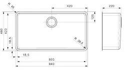 Reginox Ohio 80x42 große Edelstahl Küchenspüle Unterbau, flächenbündig und Oberflächen-Einbau B08H4LLU06GDS.9 1503