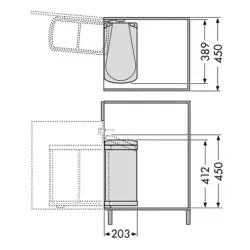 Abfalleimer Hailo uno 3418.10