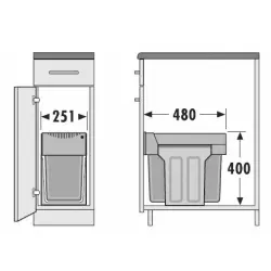 Abfalleimer Hailo Tandem 2328