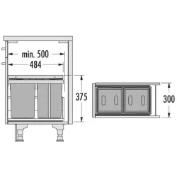 Abfalleimer Hailo Tandem Universal 2331