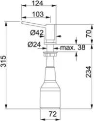 Franke Einbauseifenspender Firenze Edelstahl 119.0081.210