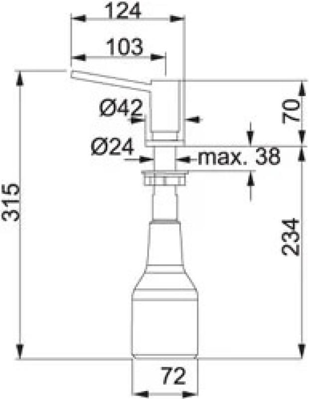 Franke Einbauseifenspender Firenze Edelstahl 119.0081.210