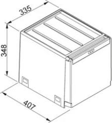 Franke Cube 40 Abfallsystem Handbedienung, Eimer 2 x 14 Liter 1340039330