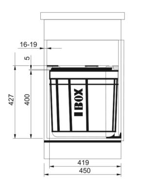 Franke Sorter Solo 45 Drehbares Abfallsystem an der Tür 40 Liter mit Kohlenstoff-Filter 1210307565