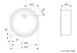 Reginox L18 390 OSK Edelstahl Küchenspüle Unterbau flächenbündig und Oberflächen-Einbau B2903LLU02GDS