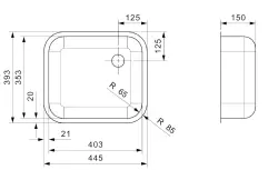 Reginox L18 4035 OSK Edelstahl Küchenspüle flächenbündig B2914LLU02GDS